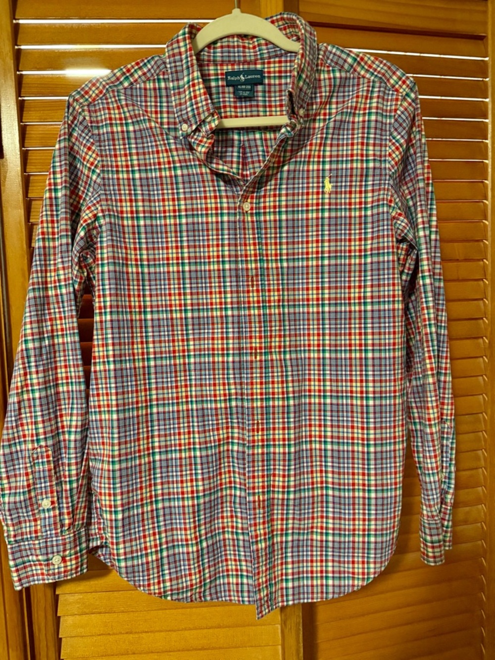 Ralph Lauren Boys Red & Blue Plaid Button-Down Shirt